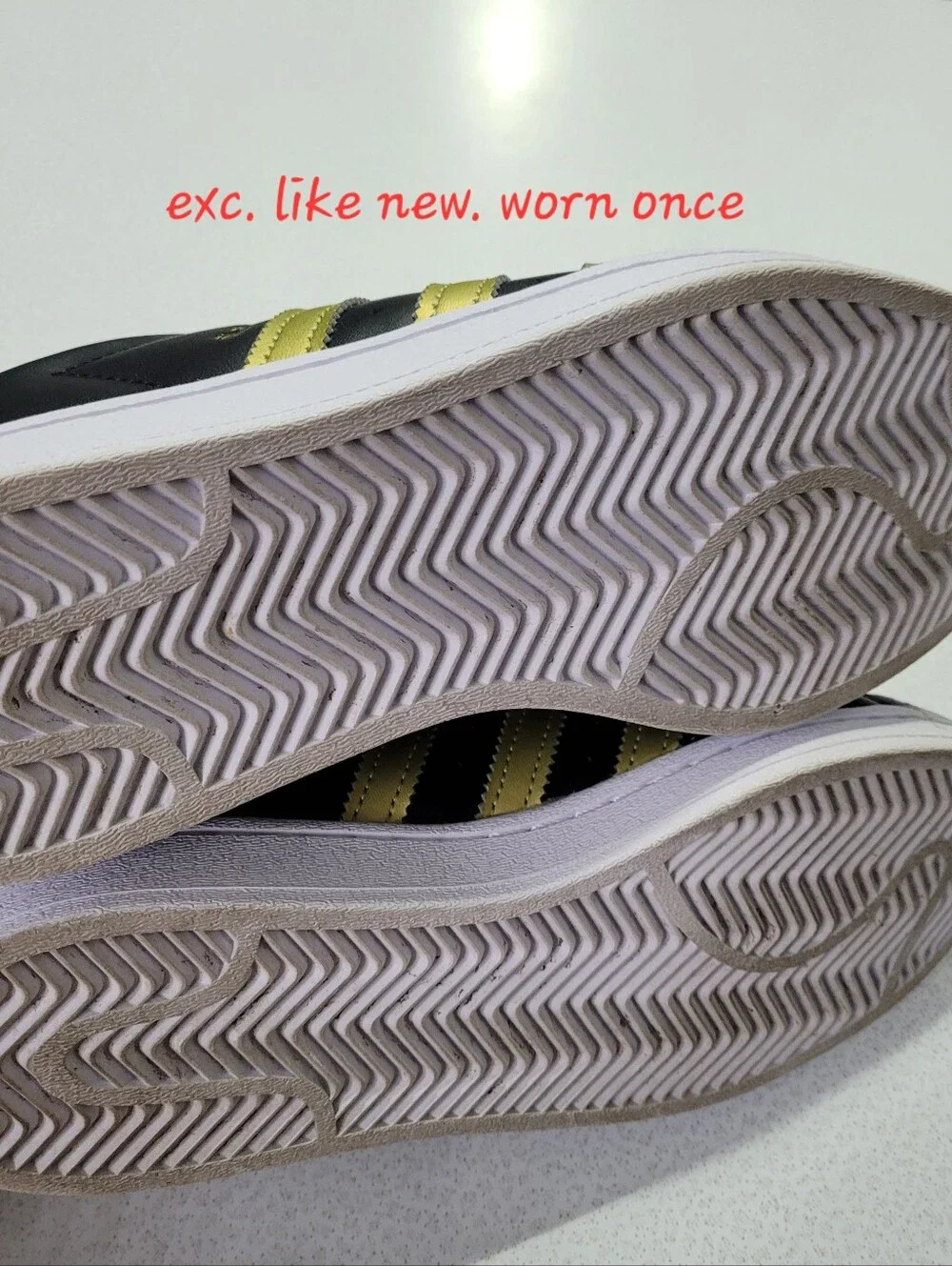 Adidas Superstar Mule Slip On Shoes Black Metallic Gold White Women's 7.5 Sneake